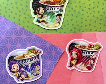 Kpop Demon Hunters Ramyeon/Noodle Stickers