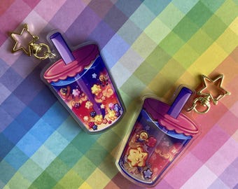 Galaxy Boba Shaker Keychain