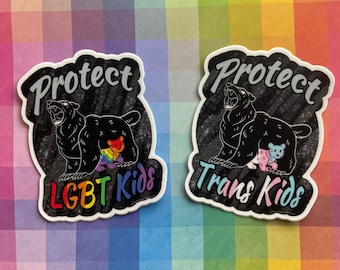 Protect LGBT and Trans Kids Charity Stickers