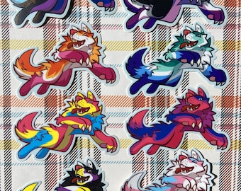 Pride Werewolf Sticker: 3-Inch Matte LGBT Monster Decal