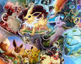 My favorite pocketmonster (Popular) acrylic keychains/Acrylic charms/ Fanart/ Acrylic keychain/ Pokémon/ Keychain/ Shiny/ Stocking Stuffer