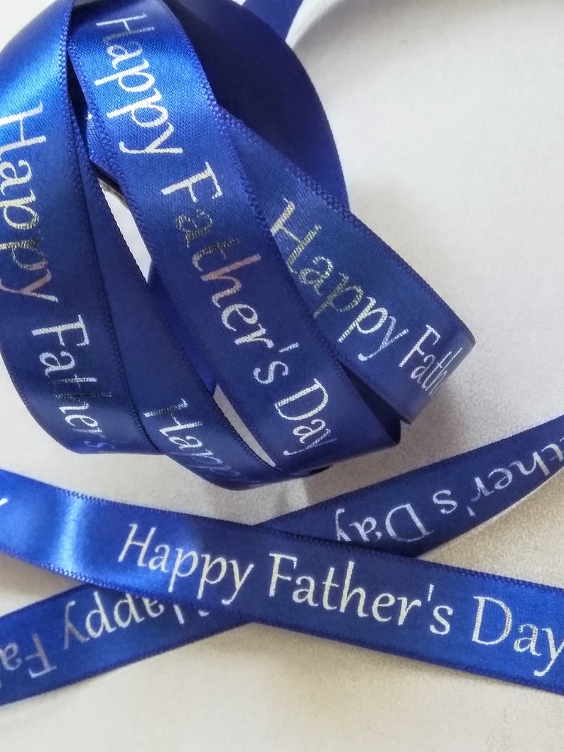 Father's Day Personalised Printed Ribbon 25mm - Father's Day Ribbon ...