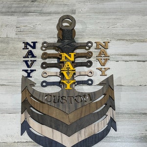 Navy PIR Anchor Personalized / Navy Door Hanger / PIR Graduation / Navy Mom / Navy Bootcamp / Navy Door Decor / Hanging Door Anchor