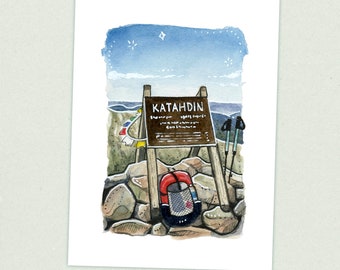 Mt Katahdin - Appalachian Trail Thru Hike  - Fine Art Print
