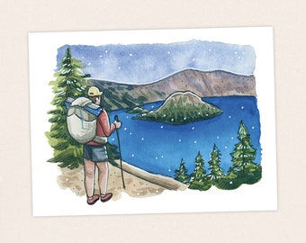 Crater Lake - Pacific Crest Trail Thru Hike  - Fine Art Print