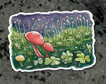 Sticker - Moss and Mushrooms