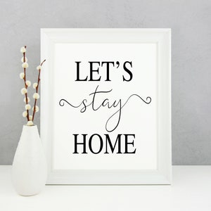 Let's Stay Home Printable Instant Download Digital - Etsy