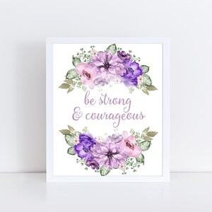 Be Strong and Courageous Printable Instant Download - Etsy