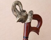 Elephant walking cane Style wooden stick Hand carved handle and simple staff Hiking stick Wooden elephant Handmade Canes and walking sticks