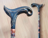 Walking cane for women. Walking stick for women. Hand carved walking stick for women. Carved walking cane.