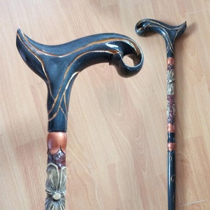 Walking cane for women Walking cane stick Hand carved walking canes for women Hiking stick Wood walking cane womans walking cane