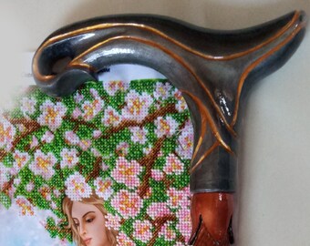 Walking cane for women Walking cane stick Hand carved walking canes for women Hiking stick Wood walking cane womans walking cane