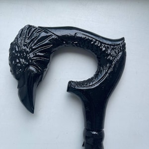 Raven Walking cane Raven Black walking stick Raven walking cane men Raven walking stick raven Wooden walking cane raven Walking stick occult