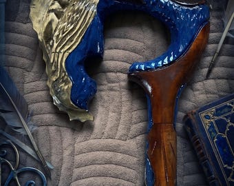 Walking stick dragon Custom walking cane dragon wooden cane Carved walking cane Wood walking canes Walking cane dragon Art walking cane