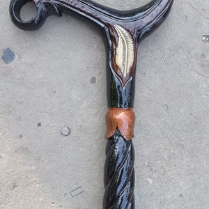 Walking cane for women Walking cane stick Hand carved walking canes for women Hiking stick Wood walking cane womans walking cane