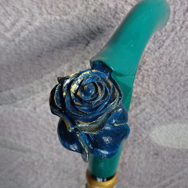 Walking cane for women Rose Walking cane stick Hand carved Rose walking canes for women Hiking stick Wood Rose cane womans walking cane