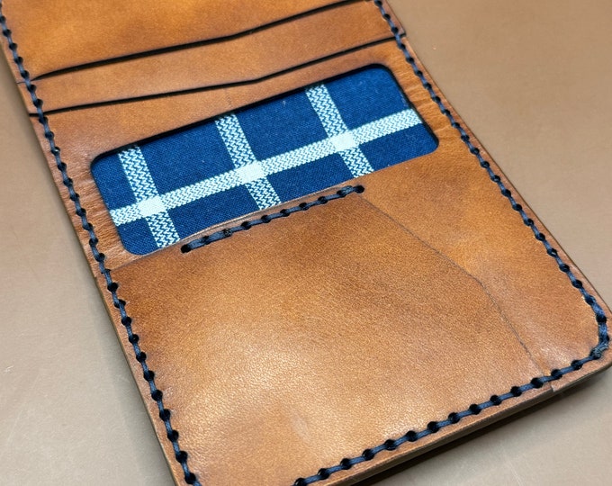 Personalized Full Grain Leather wallet - Hand Made