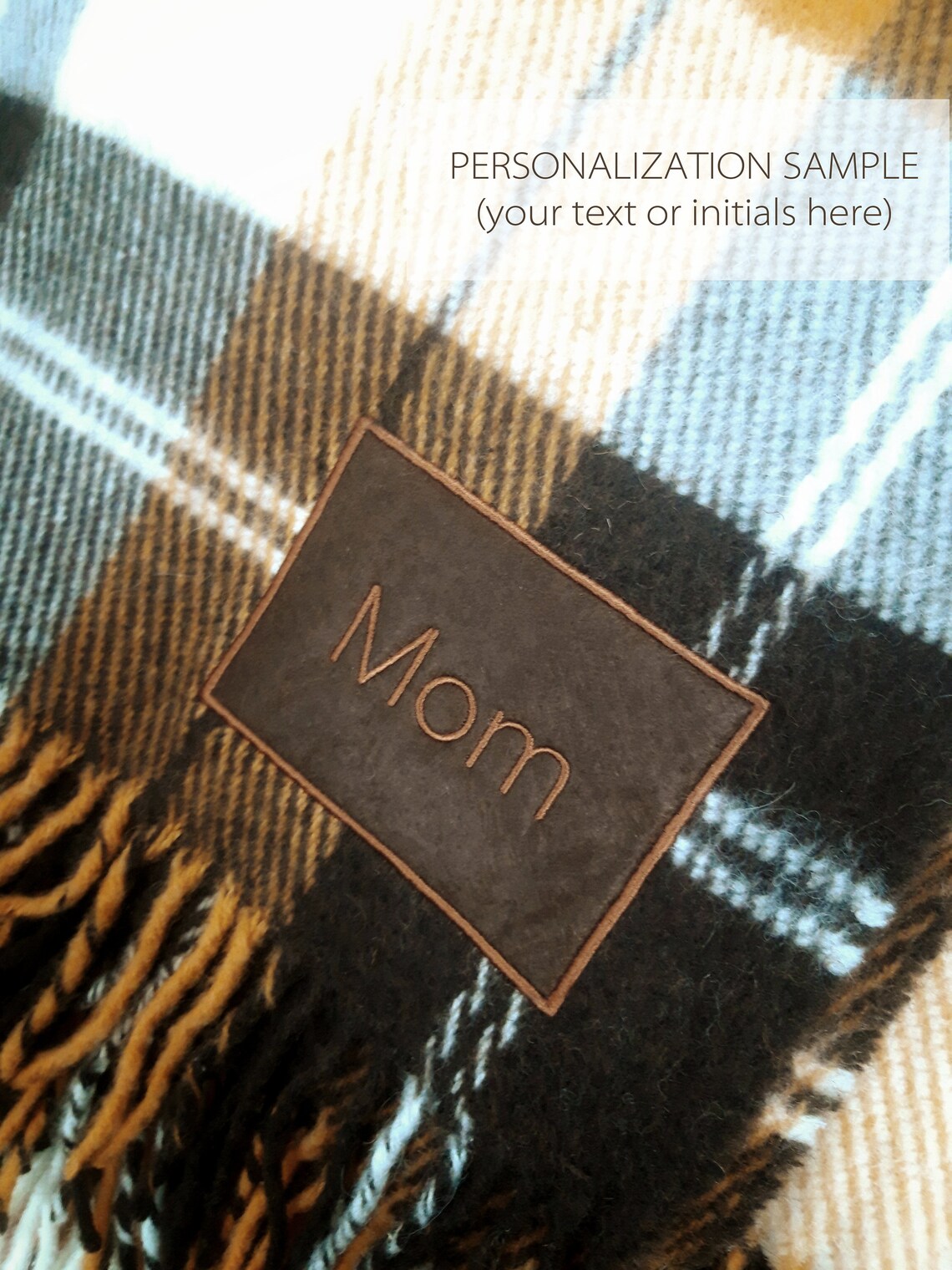 Personalized Cute Throw Blanket, Wool Blanket, Monogram Blanket