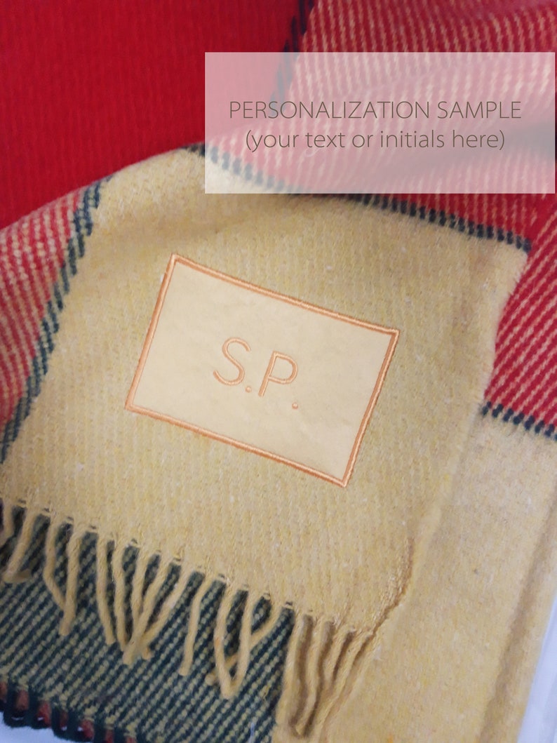 Personalized Comfy Throw Blanket Wool Blanket Checkered Etsy