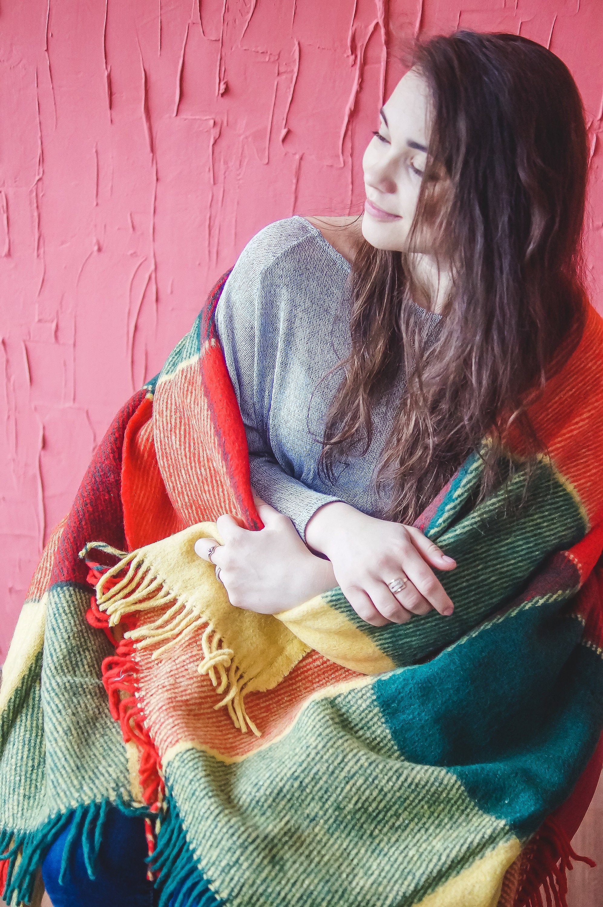Personalized Comfy Throw Blanket Wool Blanket Checkered Etsy