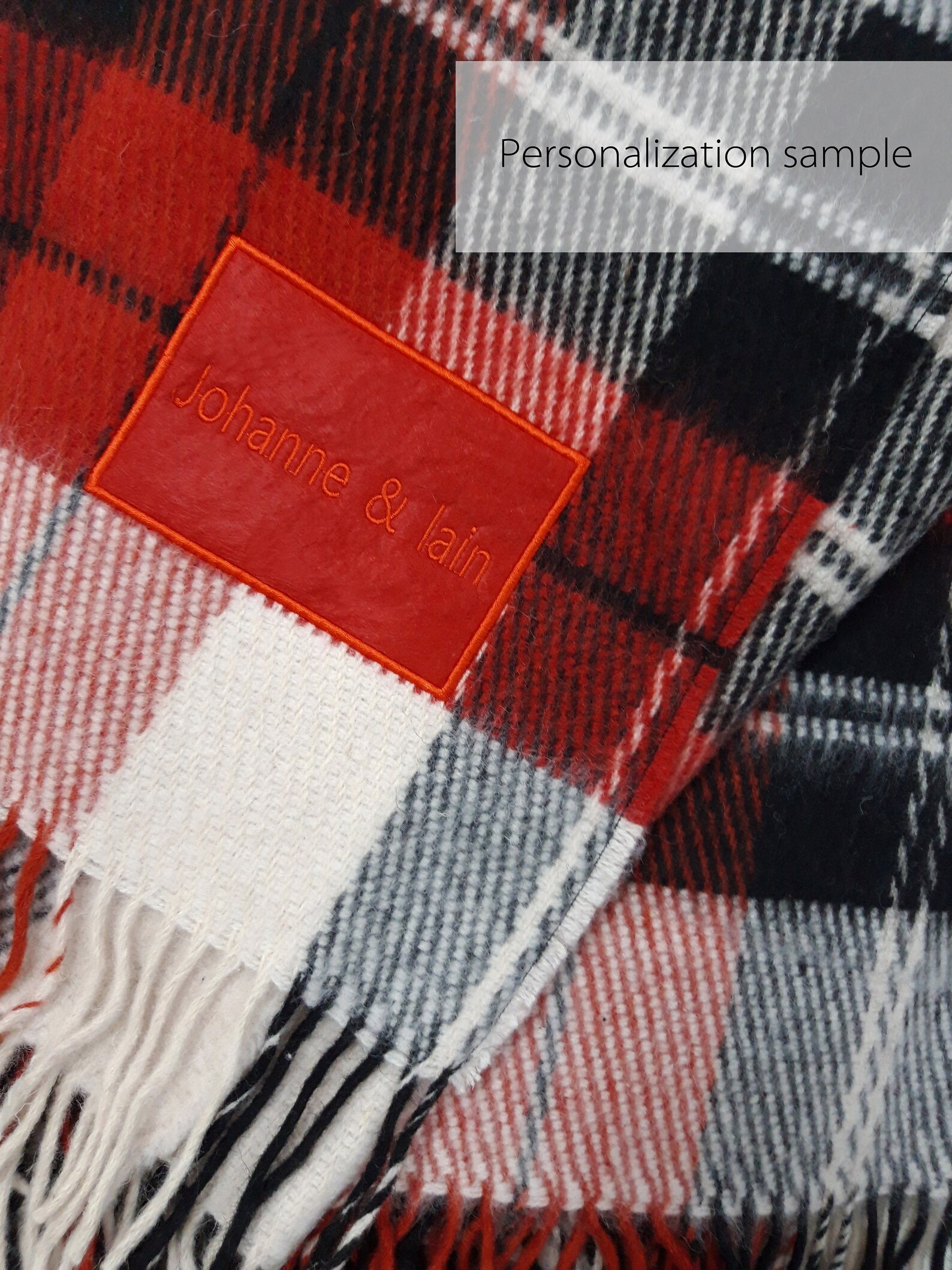 Personalized Throw Blanket Checkered Wool Blanket Large Etsy