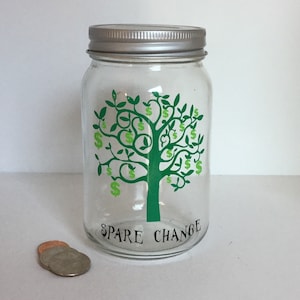 Personalisiertes Einmachglas Wechselgeld Bank - Spardose - Geldglas - Einmachglas Fund - Glas Spardose