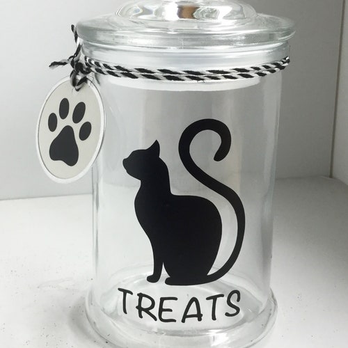 Personalized Cat Treat Jar Cat Treat Container Etsy
