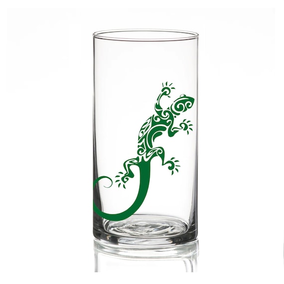 Lizard Glass Cylinder Vase: Decorative Accent Vase