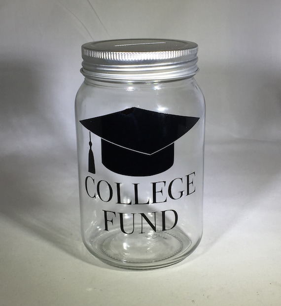 Personalized College Fund Mason Jar Bank – Graduation Gift
