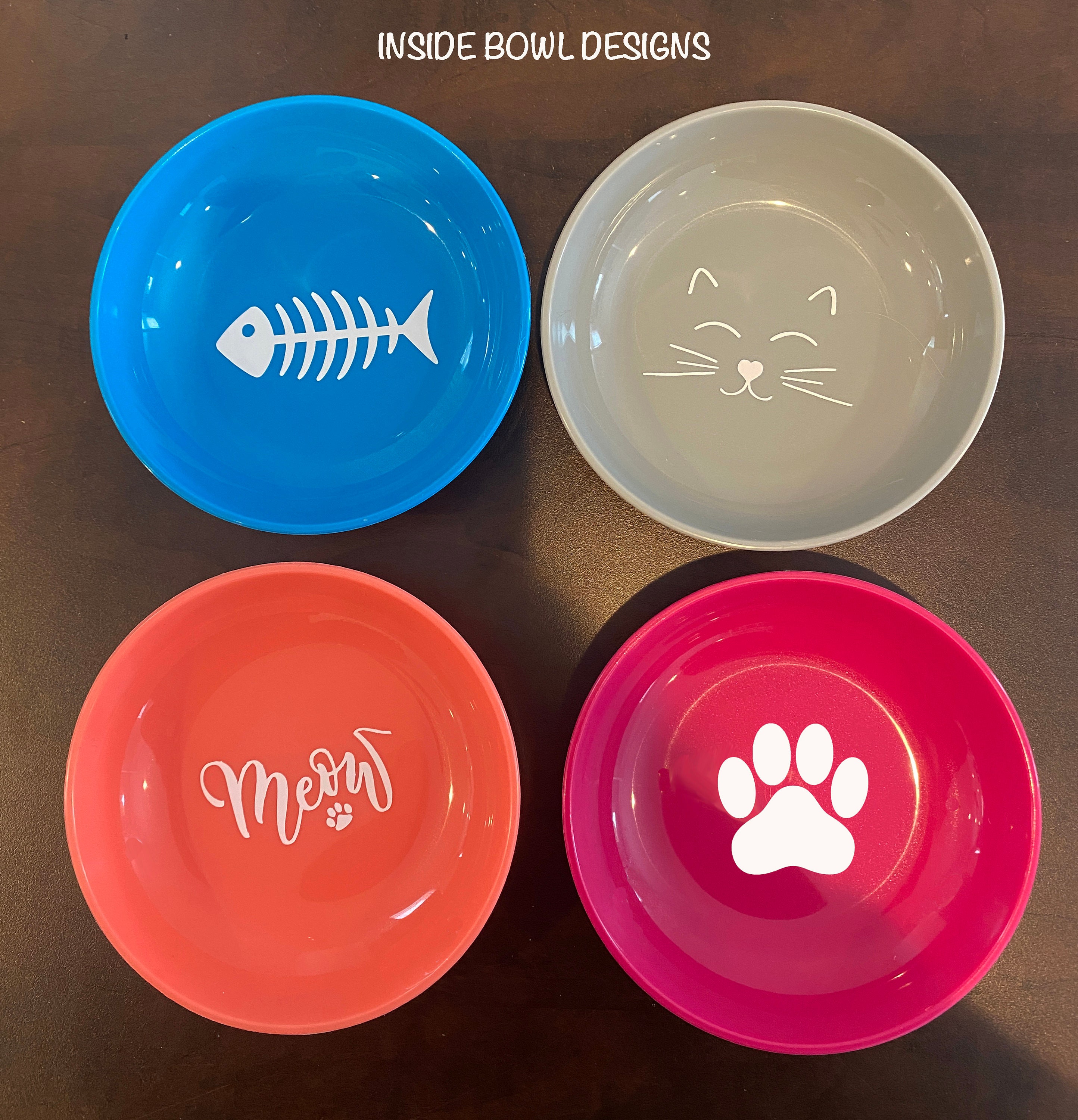Personalized Cat Food Bowl Custom Pet Bowl NonSlip Bottom Cat Bowl