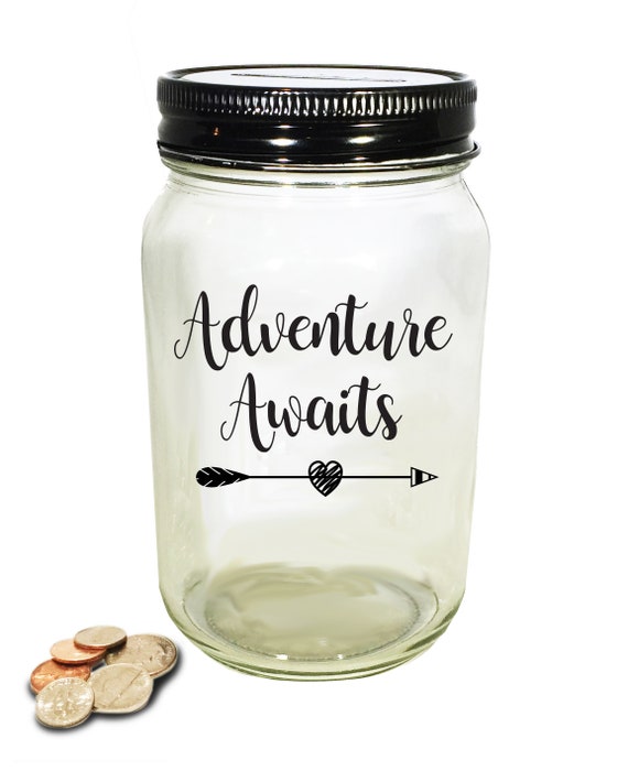 Personalized Adventure Awaits Mason Jar Vacation Fund