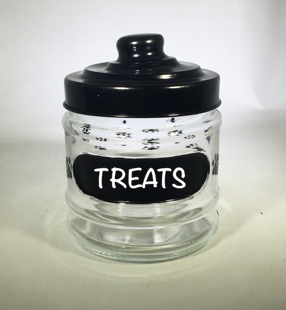 Personalized Glass Jar - Glass Storage Jar with Lid - Small Dog or Cat Treat Jar - Dog or Cat Treat Storage Jar