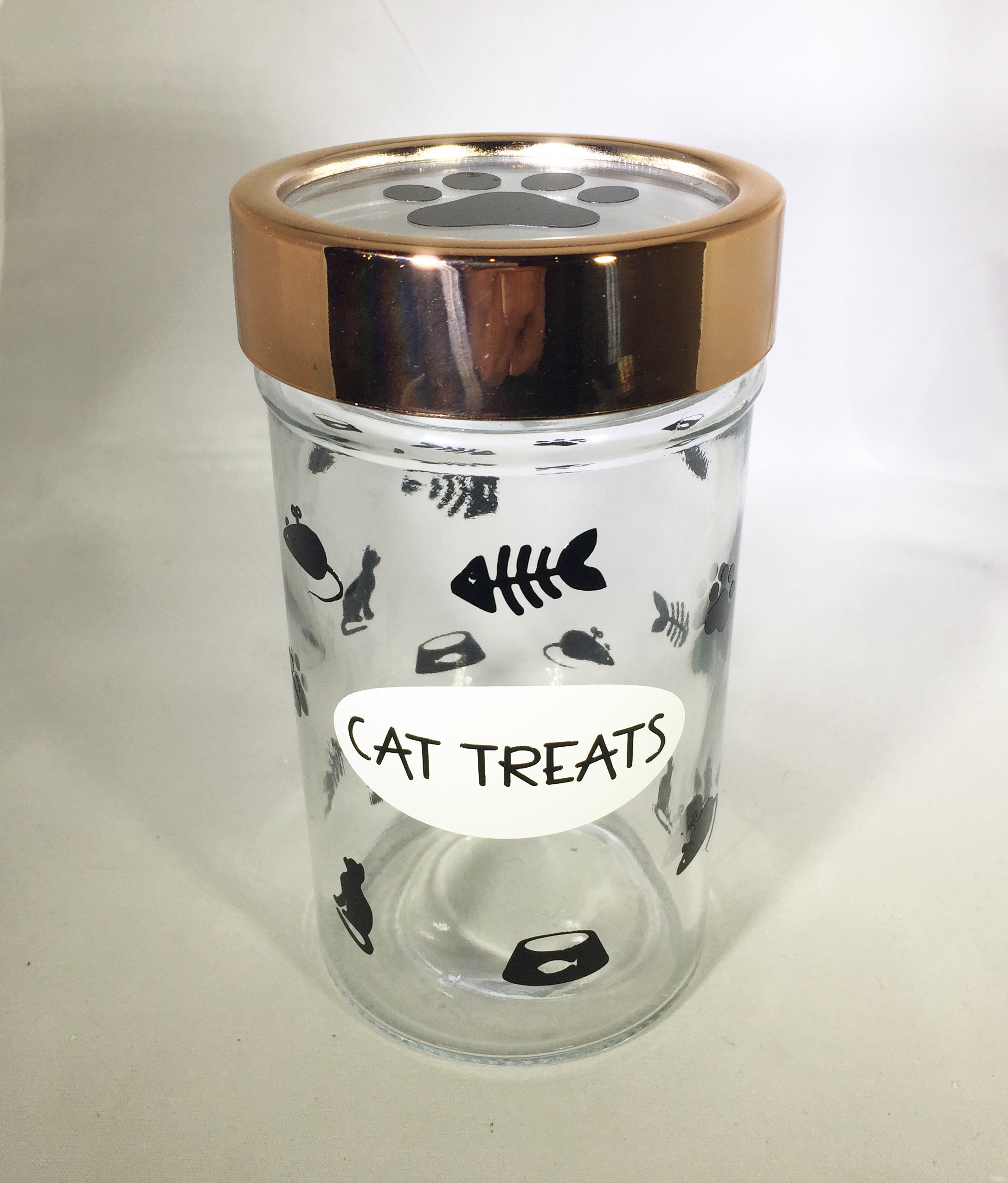 Cat Treat Jar Cat Treat Container Cat Treat Jar with Stainless