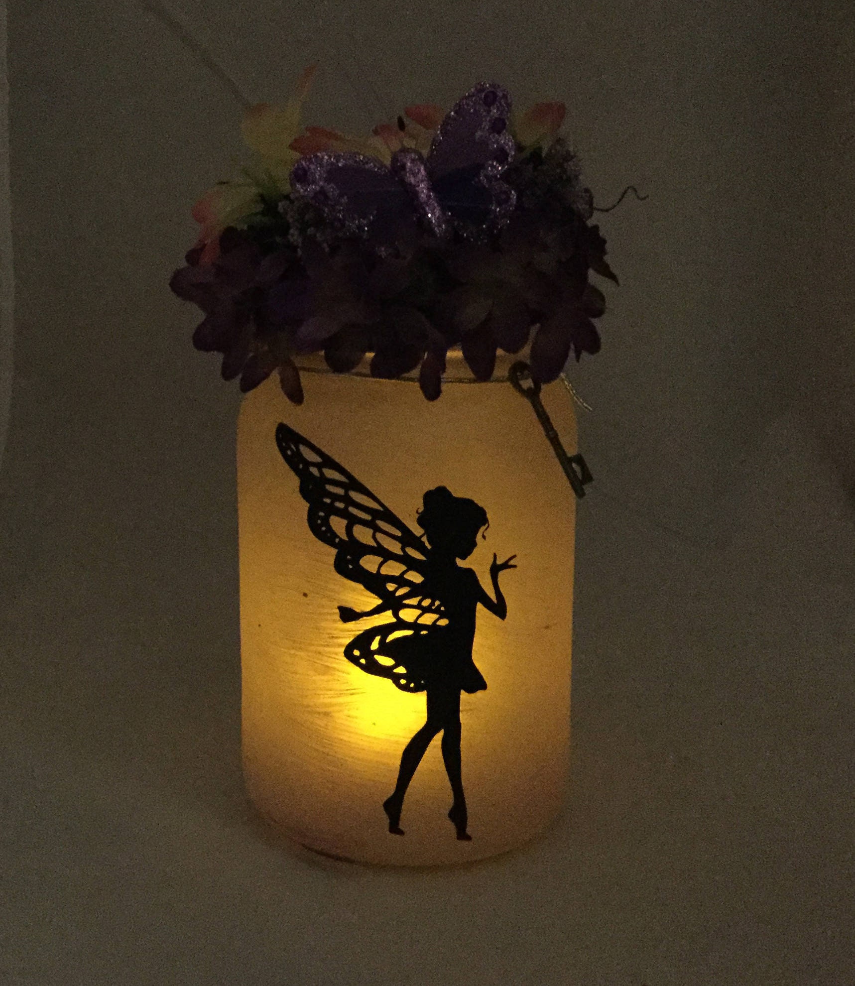 Fairy Mason Jar Lantern Fairy Luminaire Fairy Flameless Votive