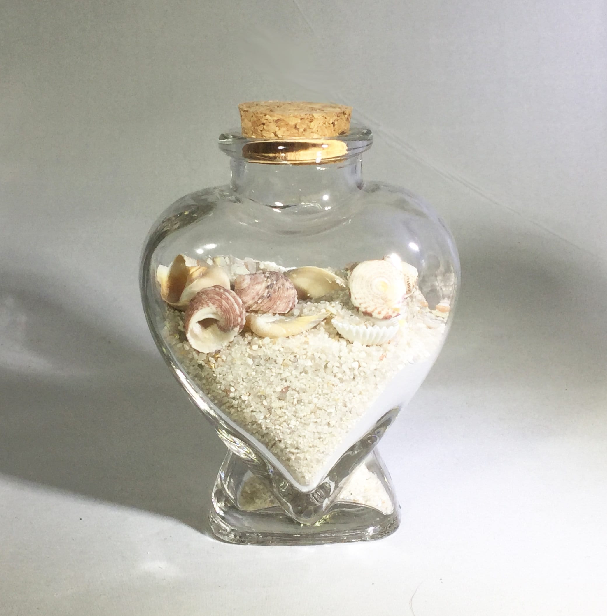 Personalized Heart Shaped Honeymoon Sand Jar Sand Bottle Custom