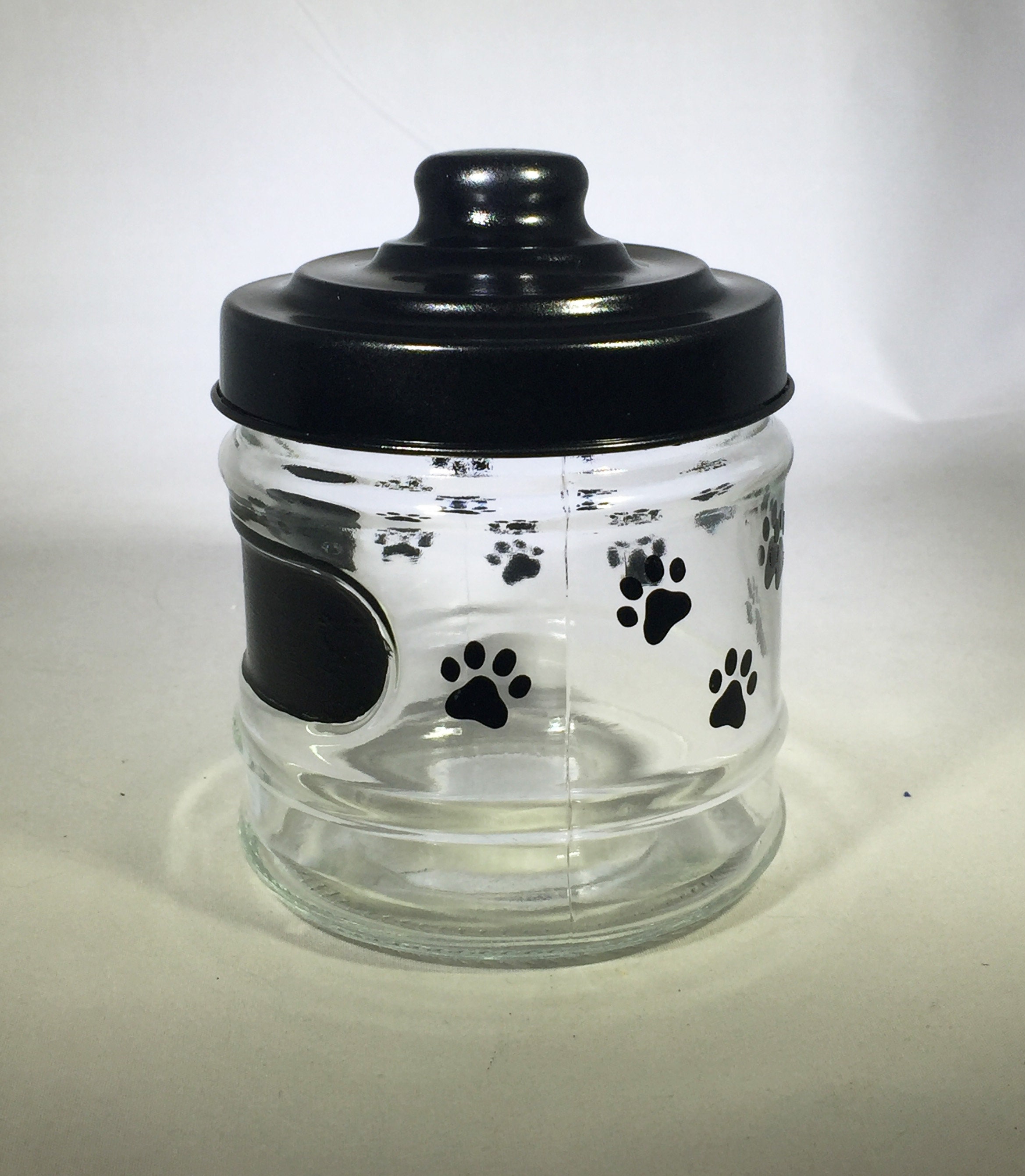 Personalized Glass Jar Glass Storage Jar with Lid Small Dog or Cat