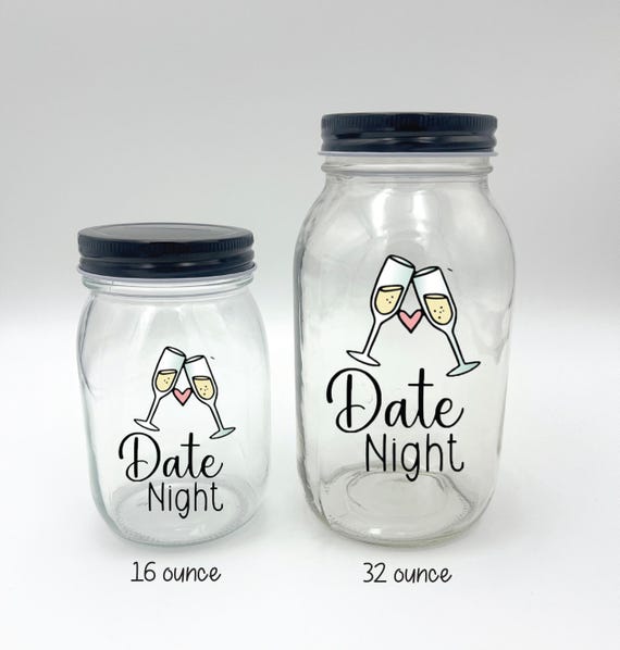 Personalized Date Night Fund Mason Jar Savings Bank