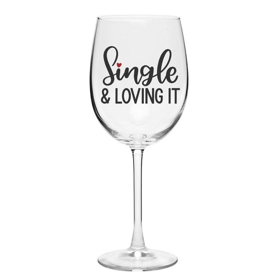 Single & Loving It – Wine Glass - Personalized Gift Box