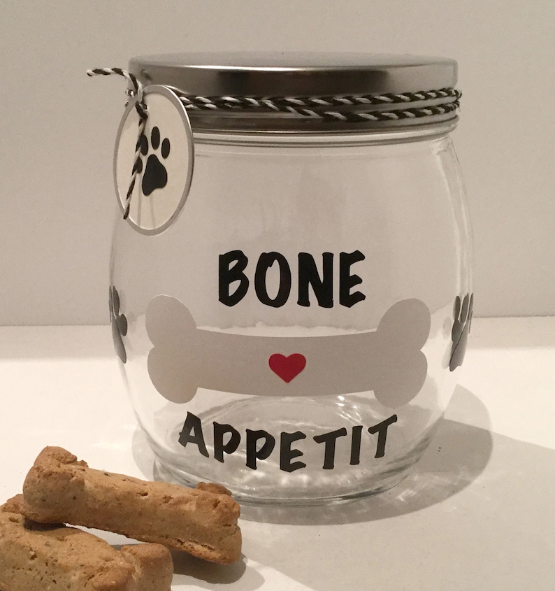 Personalized Dog Treat Jar Dog Treat Container Dog Biscuit Etsy