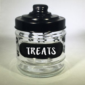 Personalized Dog Treat Jar: Glass Pet Treat Storage