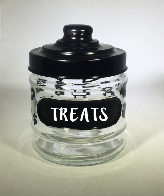 Personalized Dog Treat Jar: Glass Pet Treat Storage