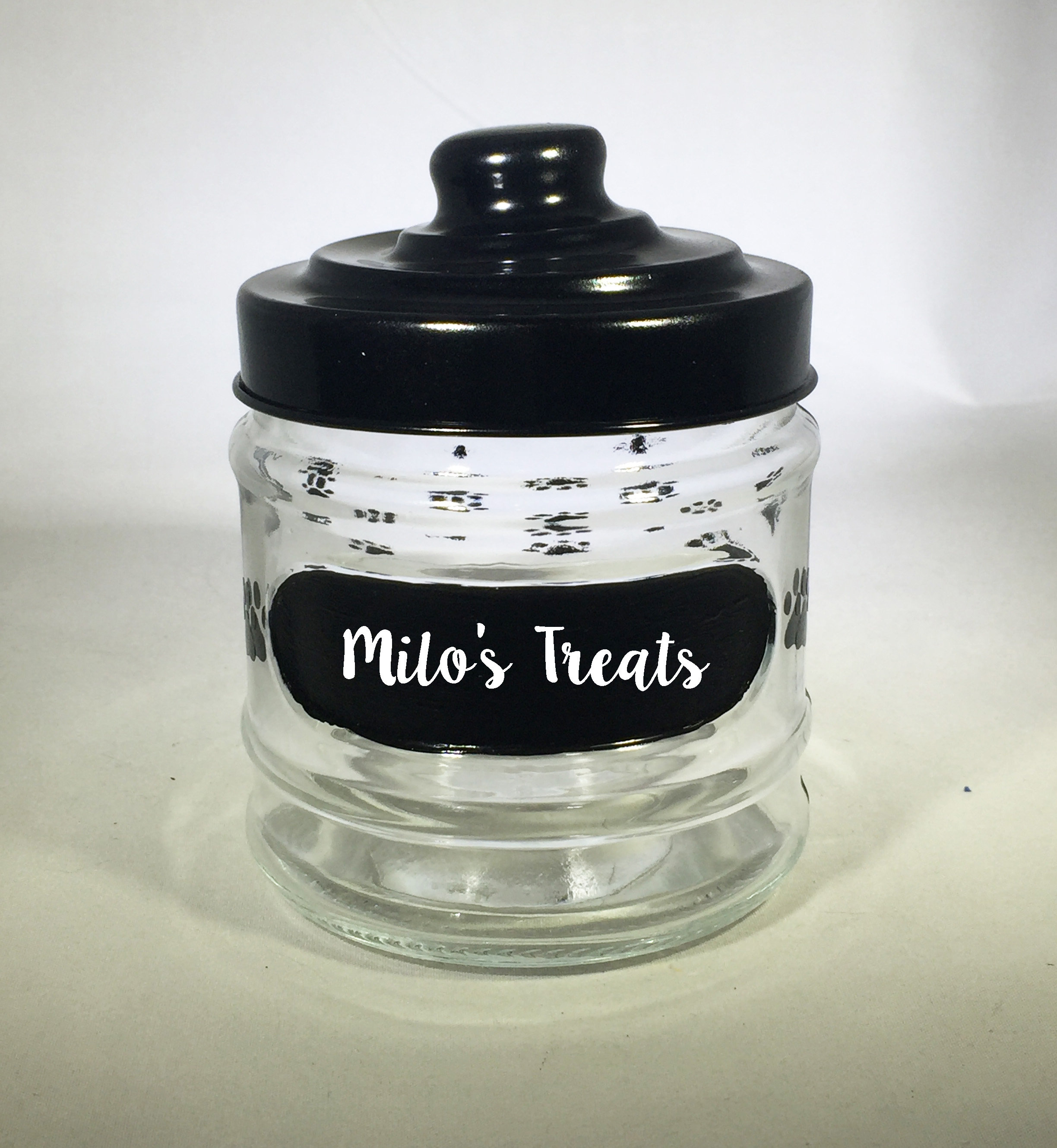 Personalized Glass Jar Glass Storage Jar with Lid Small Dog or Cat