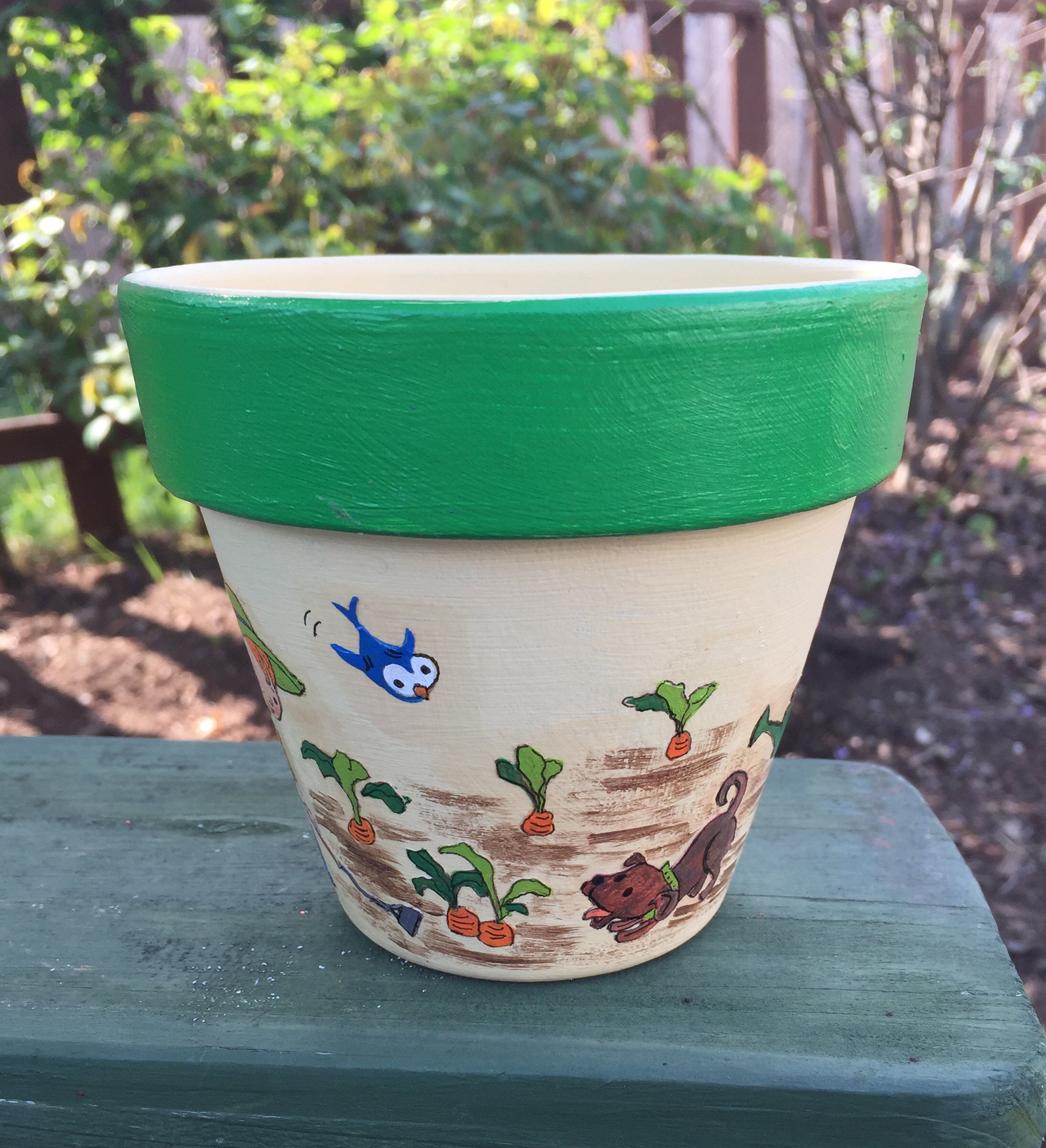 Hand Painted Terra Cotta Flower Pot Personalized Teachers Gift