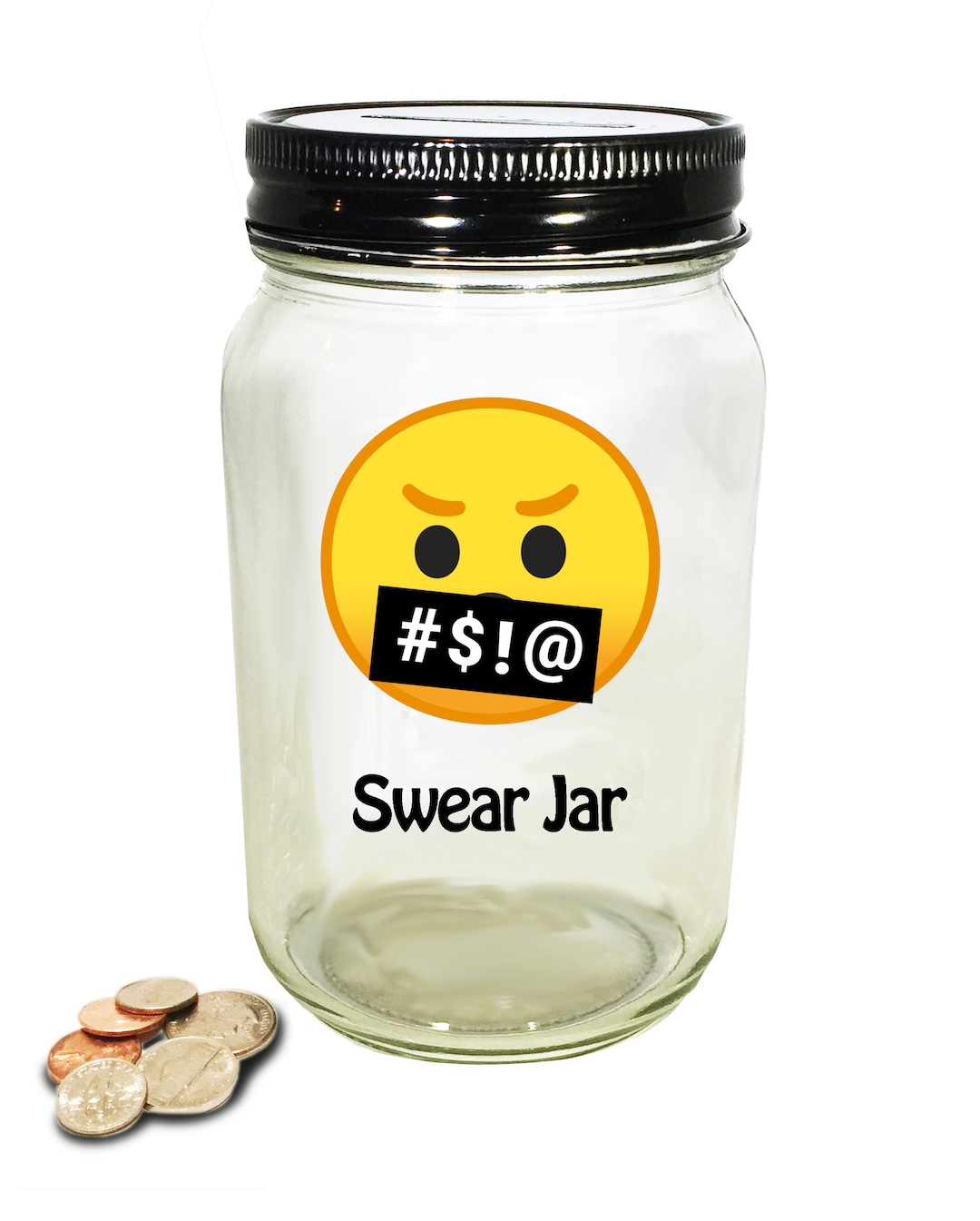 Personalized Mason Jar swear Jar Bank Swear Jar Savings Bank Swear Jar Savings Jar Glass Coin