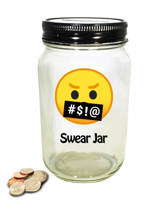 Personalized Swear Jar: Glass Coin Bank