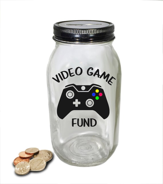 Personalized Video Game Fund Mason Jar Bank