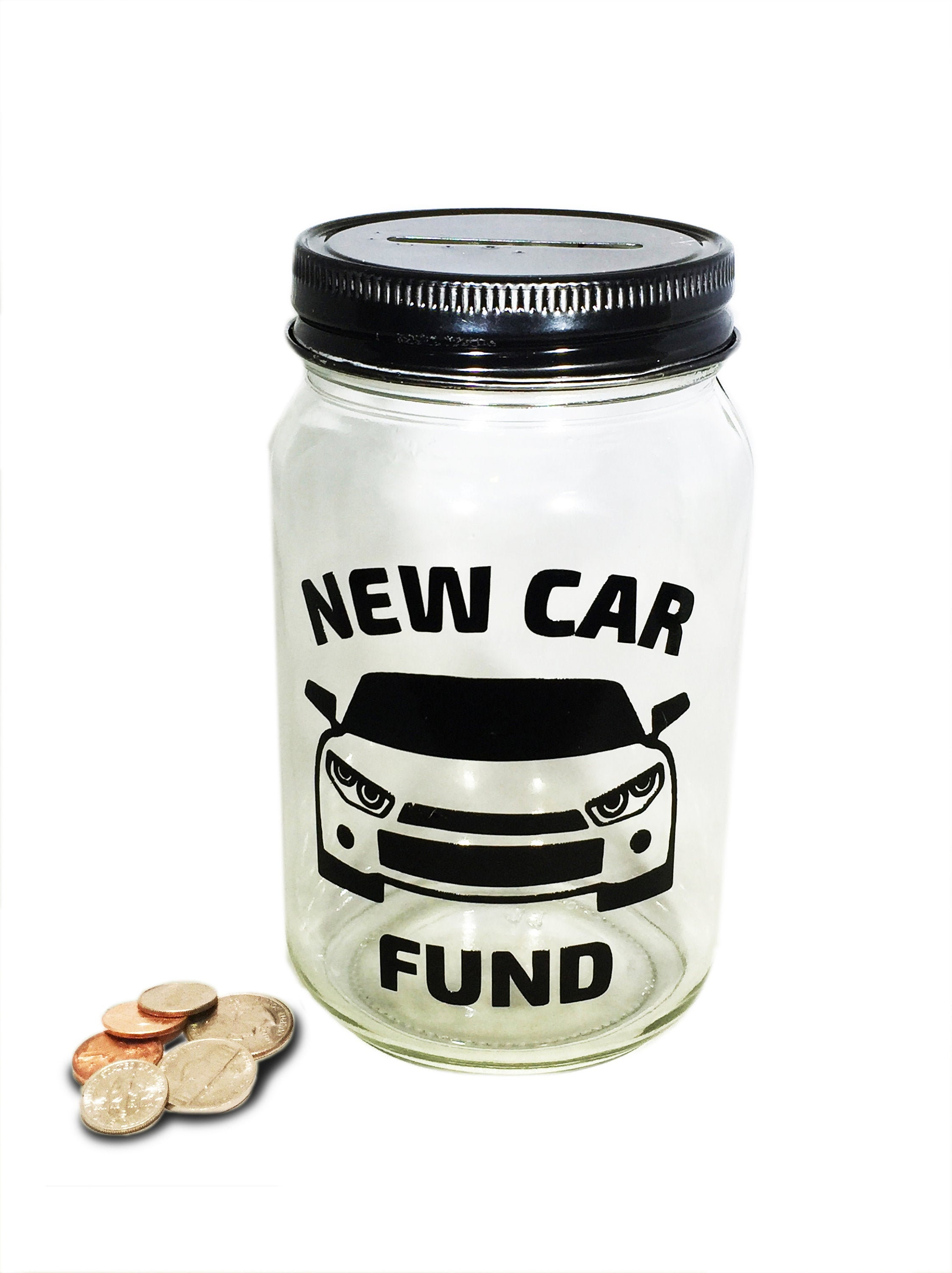 Personalized Mason Jar New Car Fund Bank New Car Fund Savings Bank New Car Money Jar New