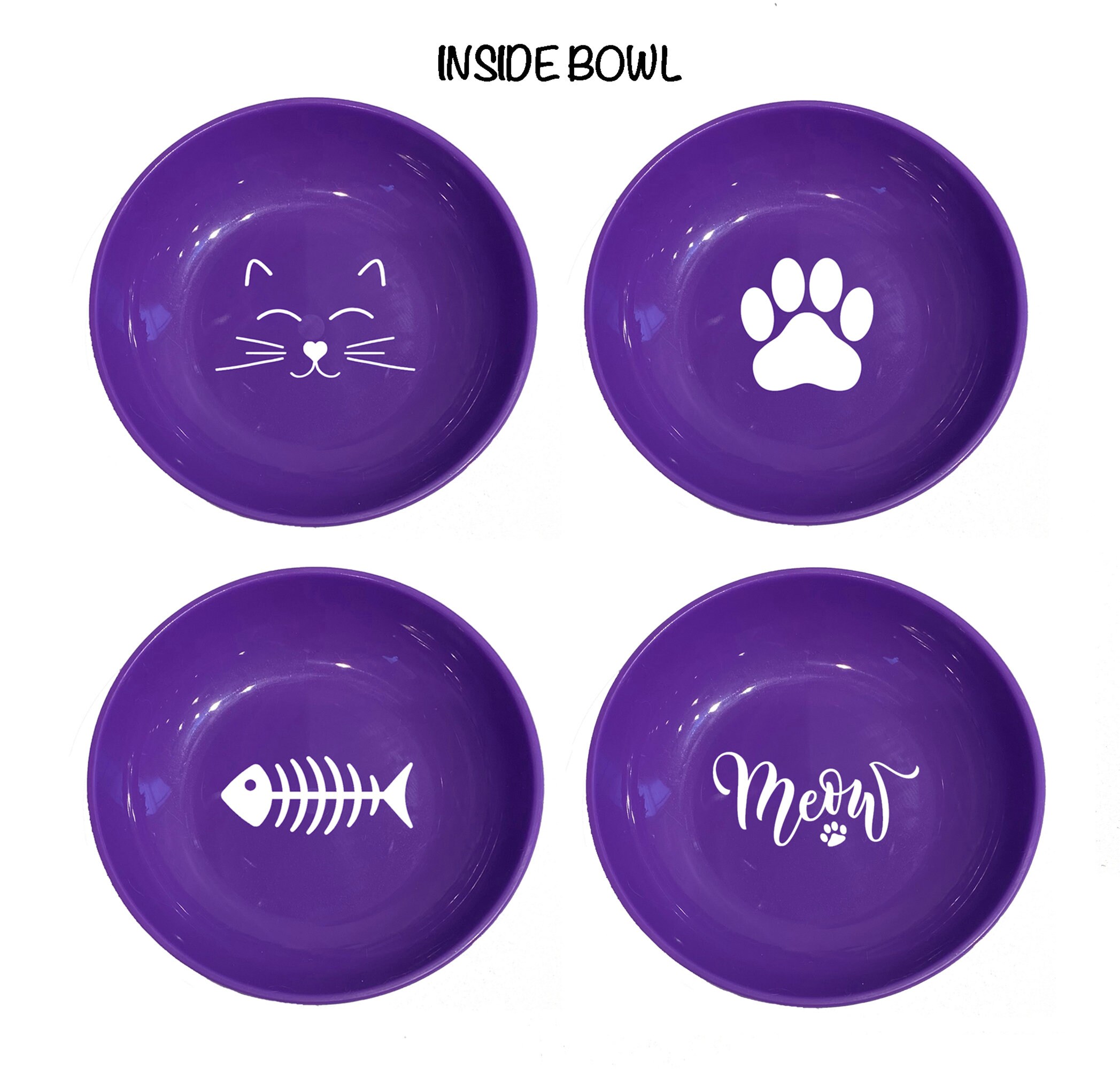 Personalized Cat Food Bowl Nonskid Bottom Cat Bowl Custom Etsy