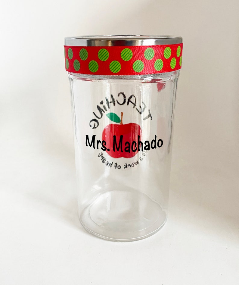 Personalized Teacher Candy Jar Gift for Teacher image 3