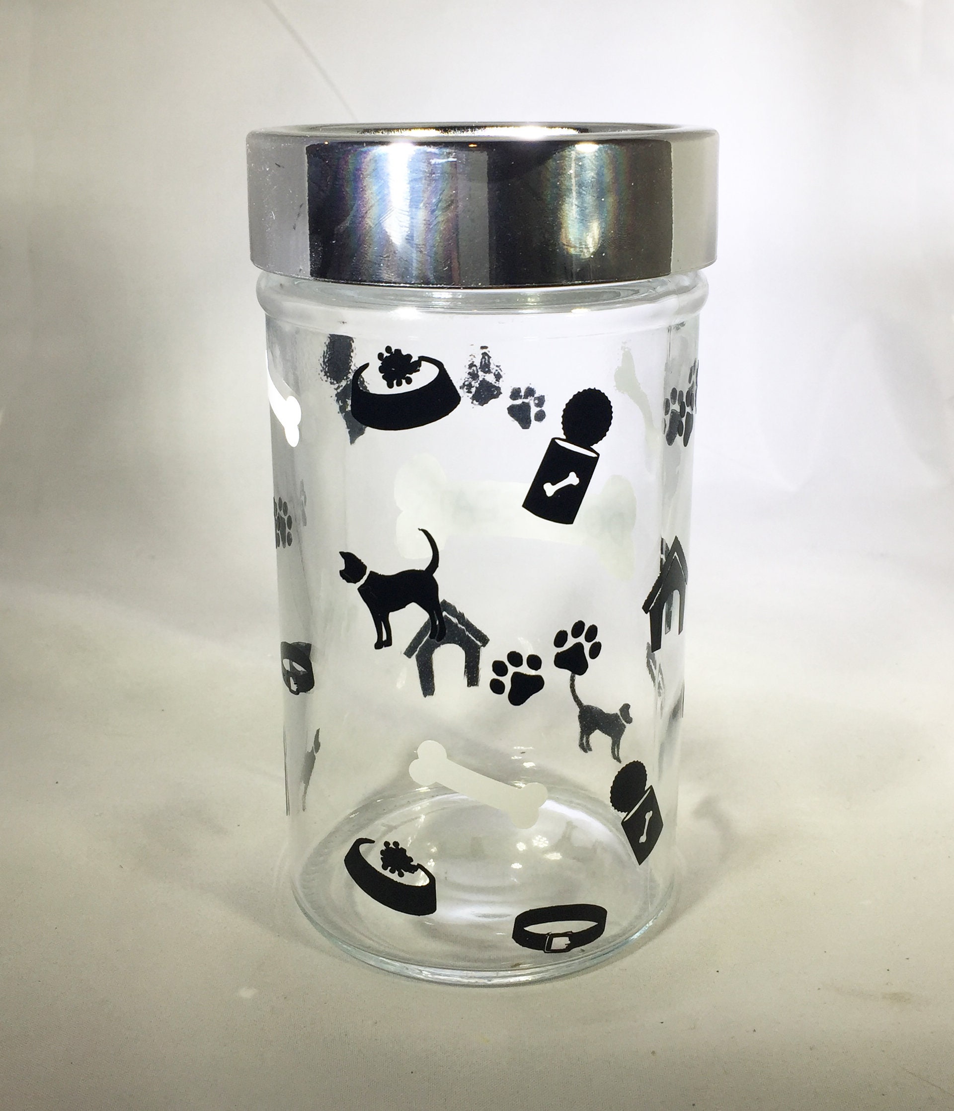 Dog Treat Jar Dog Treat Container Dog Treat Jar with Stainless